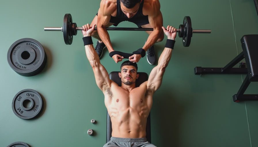 Visual context for benching with wrist wraps