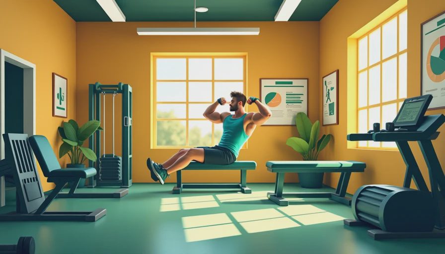 Visual context for tricep chest workouts