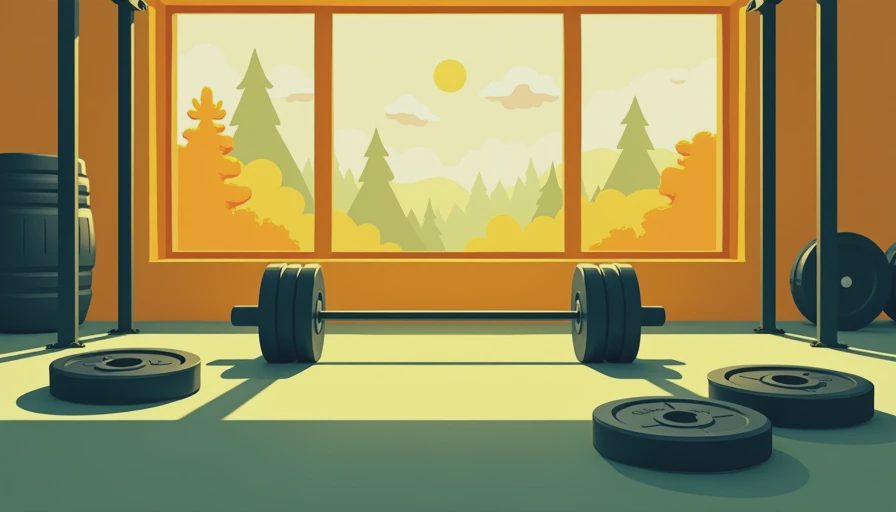 Visual context for chest workout using barbell