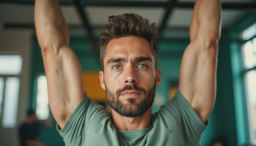 Visual context for barbell chin up