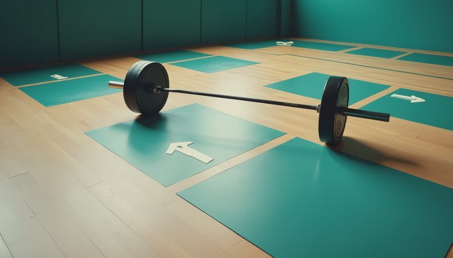 Visual context for shoulder exercises with a bar